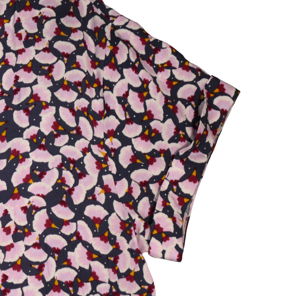 NEW Anna Glover x H and M Dress Womens 16 Pink Blue Gingko Floral Lagenlook NWOT - Picture 5 of 12